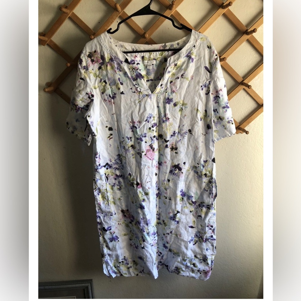 J. Jill Multicolored dress Floral short Sleeve l
